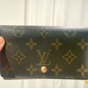 Louis Vuitton Monogram Black and Gold Wallet